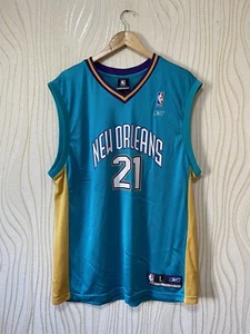 NEW ORLEANS HORNETS BASKETBALL SHIRT JERSEY REEBOK JAMAL MAGLOIRE #21 - Picture 1 of 12