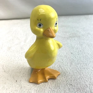 Estatuilla de pájaro pato bebé pollito vintage pintada a mano decoración de primavera de Pascua 5" - Imagen 1 de 12