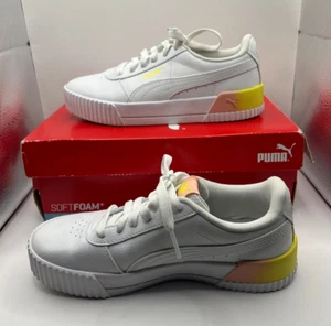 Puma Carina Summer Fade Jr - 368765 - Trainers Low For Girl Size 3 UK / 35.5 EUR - Picture 1 of 9
