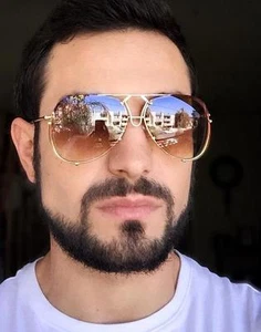 Gafas de sol vintage grandes con marco de metal Posche tonos Gangsta 3663 para hombre - Imagen 1 de 14