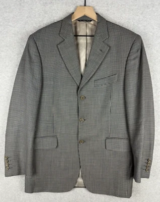 Jack Victor Blazer Mens 40R Blue Brown 100% Wool Sport Coat Jacket - Image 1 of 4