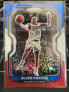 2020-21 Panini Prizm #19 HOF ALLEN IVERSON Red White Blue Philly 76ers - Picture 1 of 2