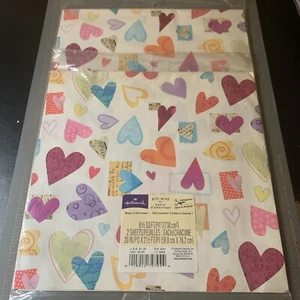 Sello - Papel de envolver regalo vintage corazones amor 2 paquetes - Imagen 1 de 2