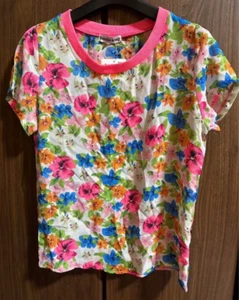 T-Shirt Sandie ANAP One Size Neu Blumenmuster Bunt Damen Made in Japan - Bild 1 von 6