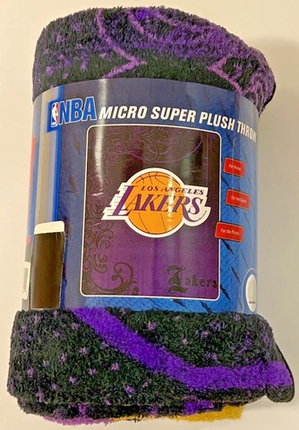 Los Angeles Lakers Ultimate Super Plush Throw 50" x 60" Blanket Official NBA New Cover