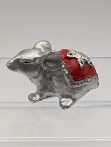 Gray 2" Rat Mouse Musika Statue Hindu God Ganesh Dashboard Figurine - Picture 1 of 9