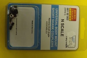 N Scale Micro-Train 1015-1 ASSEMBLED BODY MOUNT COUPLERS (2PR) # 001 02 003 - Picture 1 of 1
