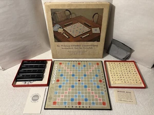 Vintage 1957 SCRABBLE DELUXE EDITION No. 71 Selchow & Righter Complete in Box - Picture 1 of 11