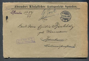 Reich alemán: gran cubierta de corte de 1914 - Spandau - Imagen 1 de 2