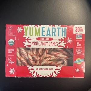 All-Natural Organic Mini Candy Canes - 30 Count Vegan Gluten-Free Peppermint Joy - Picture 1 of 2