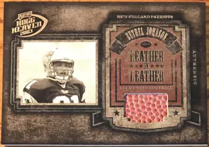 2003 Playoff Hogg Heaven Leather In Leather Bethel Johnson #LL-19 #’d 010/250 - Picture 1 of 2