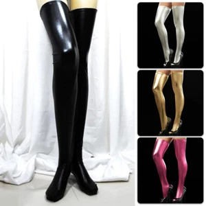 Women PU Leather Stockings Fashion Thigh High Sexy Over Knee Socks Long boot HOT - Picture 1 of 14
