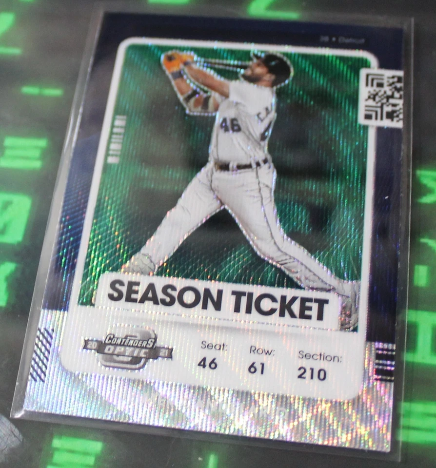 Jeimer Candelario 2021 Panini Contenders Optic Green Wave #78 Detroit Tigers - Image 1 of 2