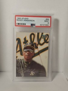 1993 Studio — Rickey Henderson — 14th Year — MINT PSA 9 