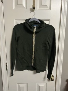 Antonio Melani Wool Cashmere Blend Turtleneck Button Front Cardigan Sweater XS - Picture 1 of 6