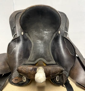 BLACK STERLING FRIESIANS TRAIL SADDLE 16" - Picture 1 of 16