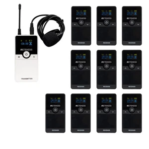 Retekess TT116 UHF Tour Guide Audio System Mic Transmitter 10 Receivers Museum - Picture 1 of 14
