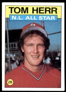 Topps Baseball #702 1986 Tom Herr All-Star - Imagen 1 de 2