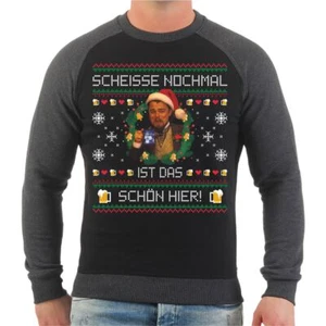 Herren Pullover Ho Ho Ho Scheisse ist das schön hier Größe S - 5XL fun memes - Bild 1 von 3