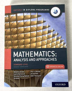 Mathematics: Analysis and Approaches Standard Level Oxford IB (2019, Paperback) - Picture 1 of 11
