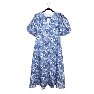 NEU Biesen Hyazinthe Haus blau Blumen Brody A-Linie Midikleid Large $ 188 - Bild 1 von 7