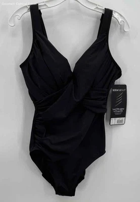 NWT MiracleSuit Women's Black Revele Bodysuit - Size 12 - Image 1 of 4