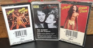 π₯Ted Nugent 3-Cassette Lot β Little Miss Dangerous, Intensities & Scream Dream - Picture 1 of 7