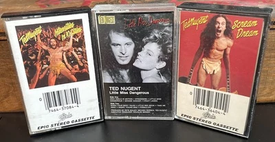 🔥Ted Nugent 3-Cassette Lot – Little Miss Dangerous, Intensities & Scream Dream - Image 1 of 4