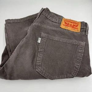Levi's 514 Pants Mens 34X30 Grey Corduroy Pants Straight Leg White Tab Levi - Picture 1 of 7