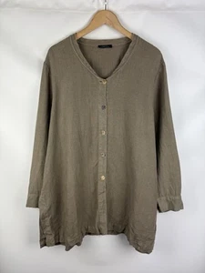 Elemente Clemente By Oska Ladies Lagenlook Linen Jacket Size 2  - Picture 1 of 23