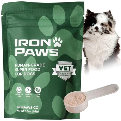 Iron Paws Human-Grade Superfood For Dogs, Premium Greens Powder Supplement Fo... - Image 1 of 4