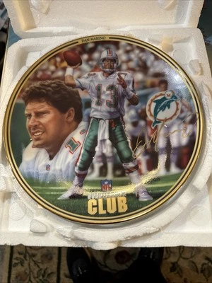 Bradford Exchange Quarterback Club Dan Marino Plate 1996 edición limitada patio QB Foto 1 de 3