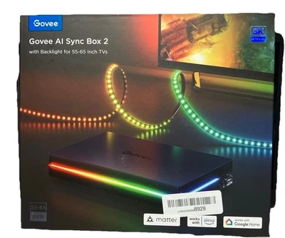 Govee HDMI 2.1 Sync Box 2, AI Sync Box con retroiluminación de TV, admite 8K@60Hz, 4K@1 Foto 1 de 2