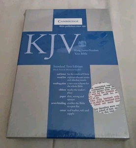 Cambridge KJV Bible Standard Text KJ533 French Morocco Leather Black New - Picture 1 of 4