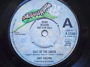 Judy Collins Salt Of The Earth 7" Elektra K12189 EX 1975 Salt Of The Earth/Song - Picture 1 of 5