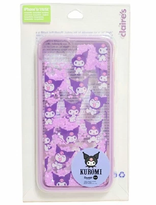 NEW: Claire's Sanrio Kuromi Purple Glitter Case For iPhone 6/7/8/SE - Image 1 of 2