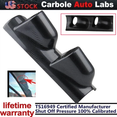 2" 52mm Universal Fibra de Carbono A Pilar Pod 2 Agujeros Calibre Soporte Pod Controlador Izquierdo Foto 1 de 4