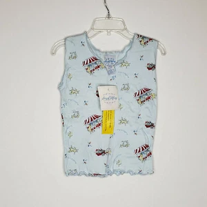 Lanz of Salzburg NWTGirls Blue Dog Print Sleeveless Pajama Top Size 12 - Picture 1 of 5