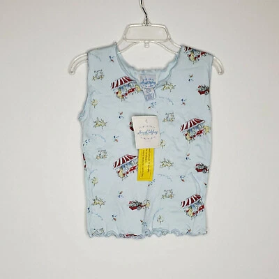 Lanz of Salzburg NWTGirls Blue Dog Print Sleeveless Pajama Top Size 12 - Image 1 of 4