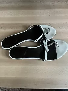 J.Crew Women White Sandals Flat Size 10 - Picture 1 of 6