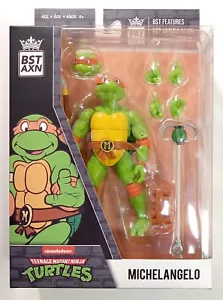 BST AXN Teenage Mutant Ninja Turtles (TMNT) action figure Michelangelo nuovo con scatola - Foto 1 di 7
