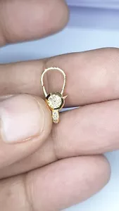 Broche de langosta diamante oro liso de 14 K hecho a mano joyería cerradura accesorios hallazgos. - Imagen 1 de 21