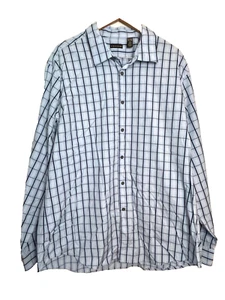 Structure Dress Shirt Mens XXL Woven Check Button Down Cotton Long Sleeve - Picture 1 of 9