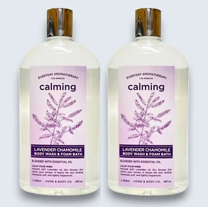 2 Everyday Aromatherapy CALMING LAVENDER CHAMOMILE Body Wash Foam Bath 28 oz - Picture 1 of 2