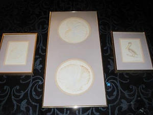 P. Hagstrom 2 Single & 1-2 Panel Signed and Framed Embossed Prints - Picture 1 of 8