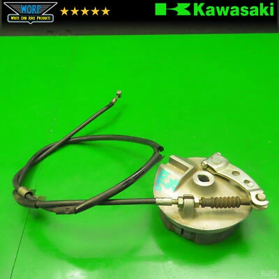 GENUINE EOME 88-06 KAWASAKI KX60 FRONT DRUM BRAKE PLATE SHOES 41035-1285 - Image 1 of 4