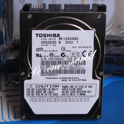 100% OK For TOSHIBA MK1032GSX 100 GB 2.5" 5400 RPM 16MB SATA Hard Disk Drive HDD - Image 1 of 2