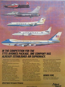 6/1988 PUB ALLIED SIGNAL BENDIX KING AVIONICS USAF AIR FORCE ONE ANGOSTA PC-9 AD - Imagen 1 de 1