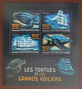 Cent.AfricanRep 2013 / Turtles & Ships / 4v ms - Picture 1 of 1