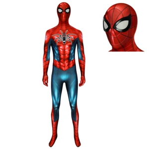 Costume PS4 Spiderman MK IV tuta cosplay uomo ragno body Halloween adulto - Foto 1 di 12